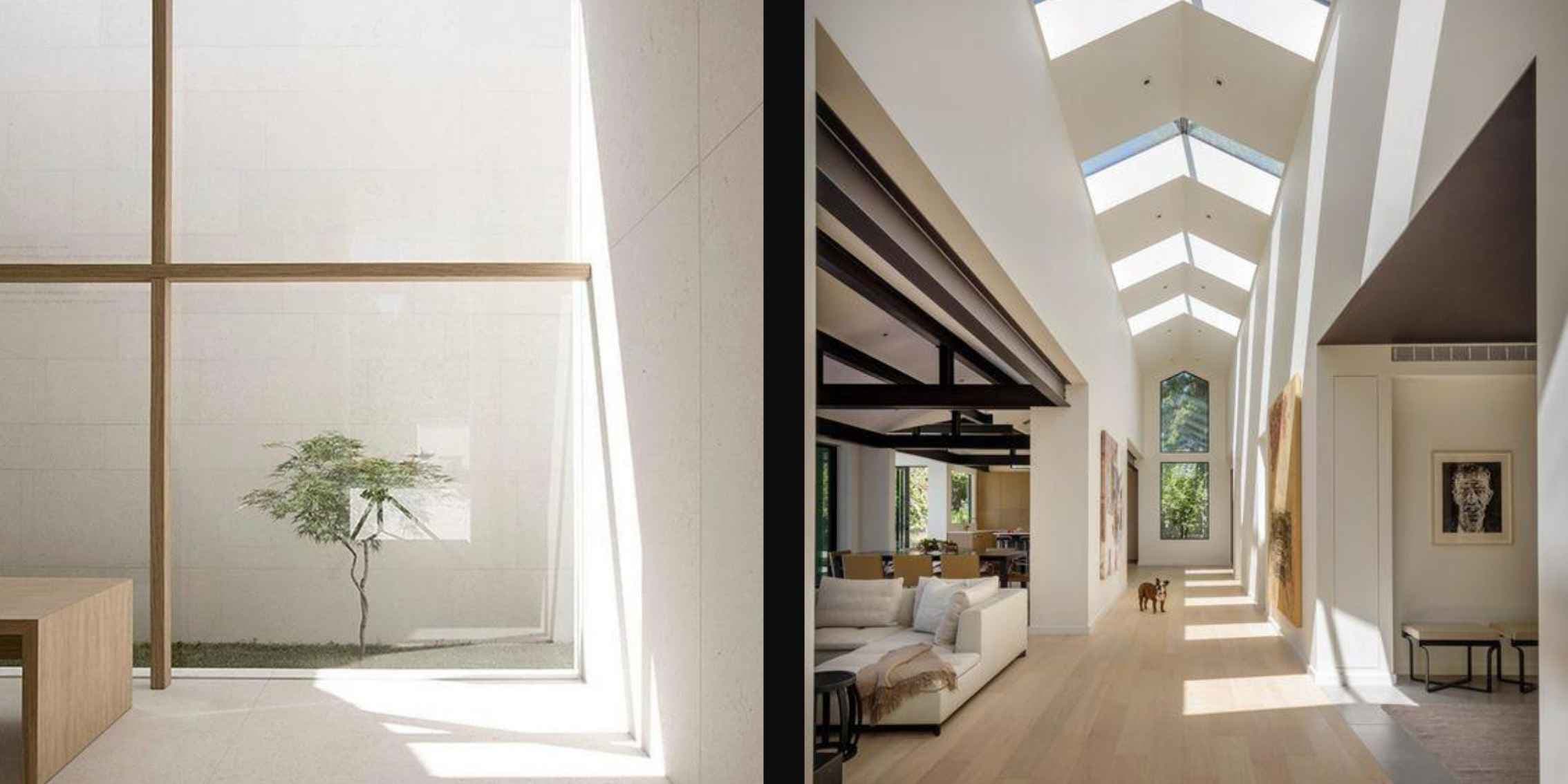 Well-shaded interior with daylight and airflow